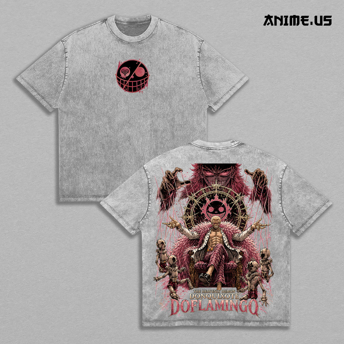 Donquixote Doflamingo One Piece Heavenly Demon Anime Vintage Washed Tee
