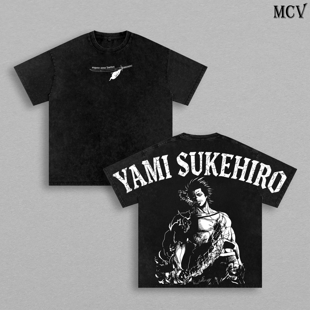 Yami Sukehiro Black Bulls Black Clover Anime Vintage Washed Tee