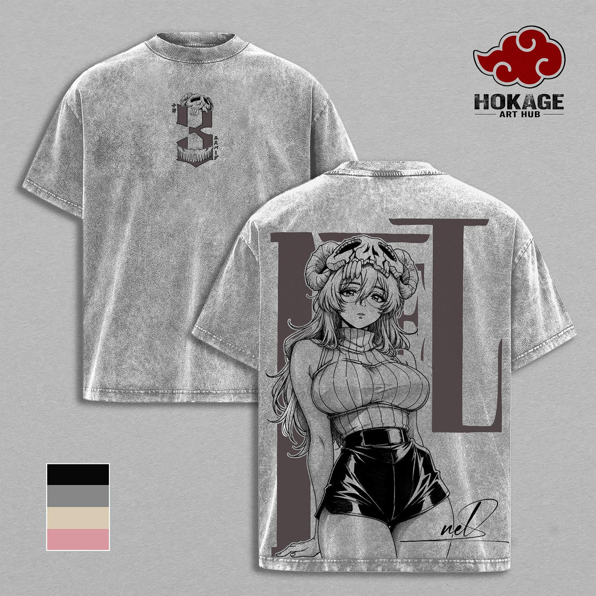 Nelliel Bleach TYBW Part 4 Nel Espada Anime Vintage Washed Tee