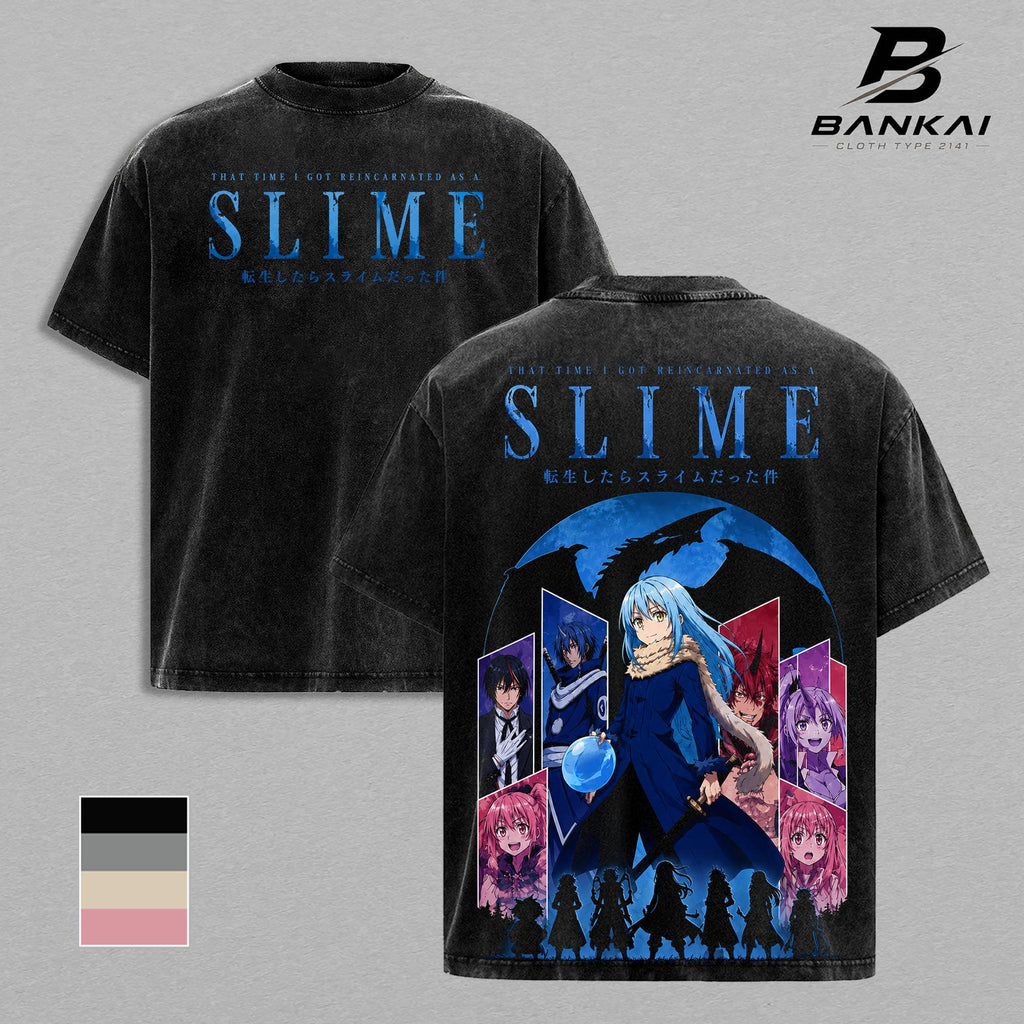 Rimuru Tempest Slime Anime Vintage Washed Tee