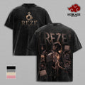 Reze Chainsaw Man Anime Vintage Washed Tee