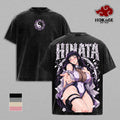 Hinata Hyuga NRT T-Shirt, Byakugan Kunoichi Anime Graphic Tee, Hyuga Clan Vintage Washed Shirt, Oversized Back Print Ninja Streetwear