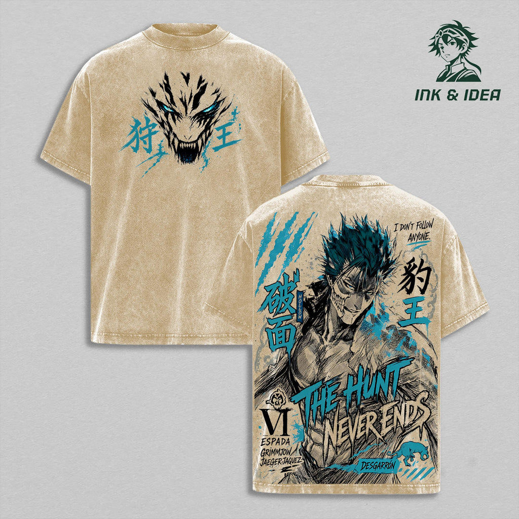Grimmjow Jaegerjaquez Espada VI Bleach Anime Vintage Washed Tee