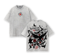Retro Heavy "Uchiha" Character Naruto Anime Tee Menswear Top Unisex Mineral Anime Manga Washed Heavy Cotton T-shirt
