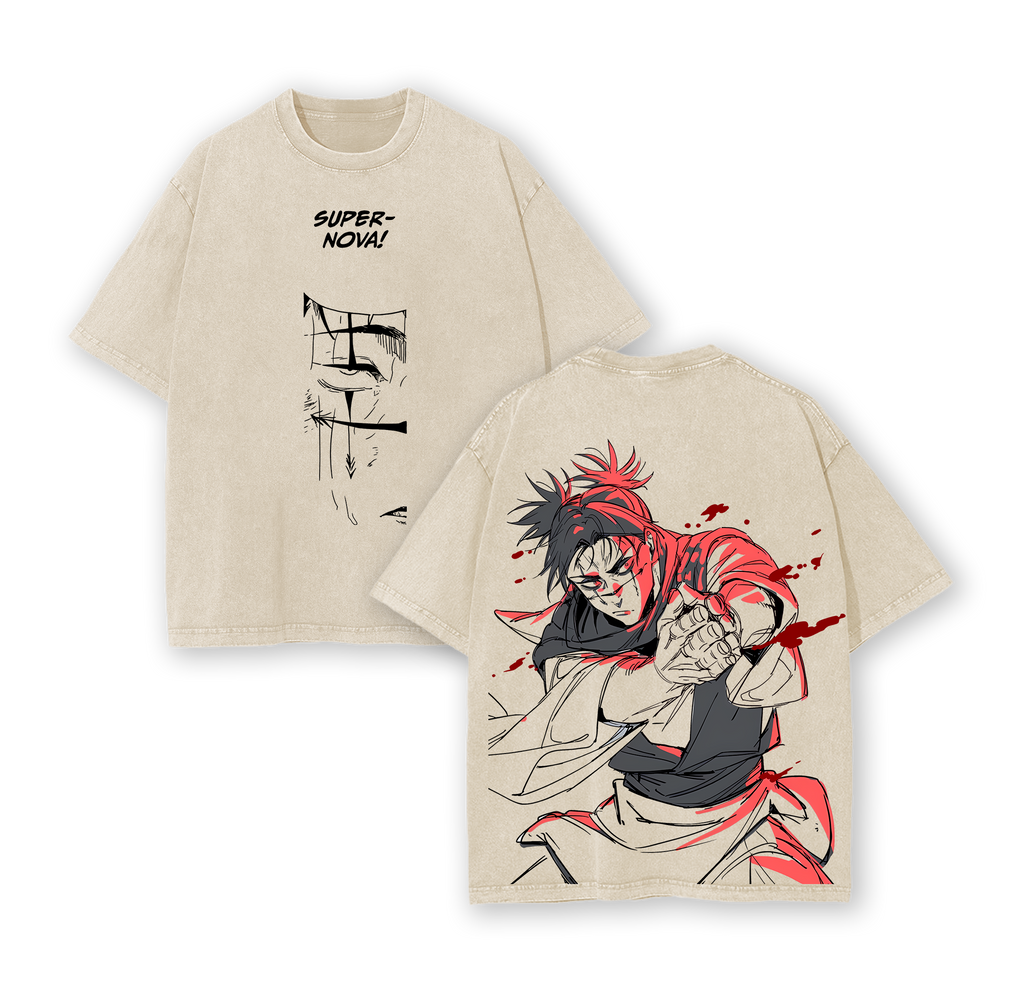 Choso - Jujutsu Kaisen Anime Double Printed Vintage Washed Tee