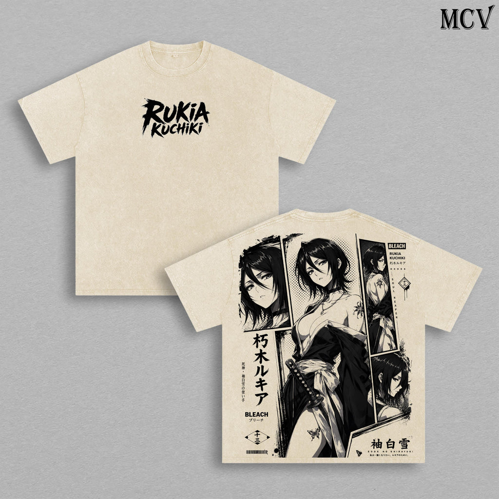 Rukia Kuchiki Bleach Thousand-Year Blood War Anime Vintage Washed Tee