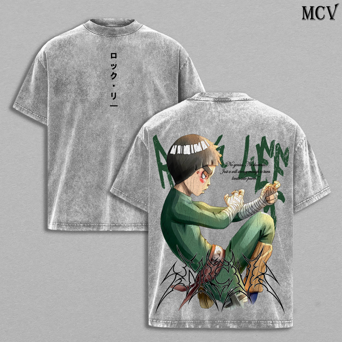 Rock Lee Naruto Taijutsu Master Anime Vintage Washed Tee