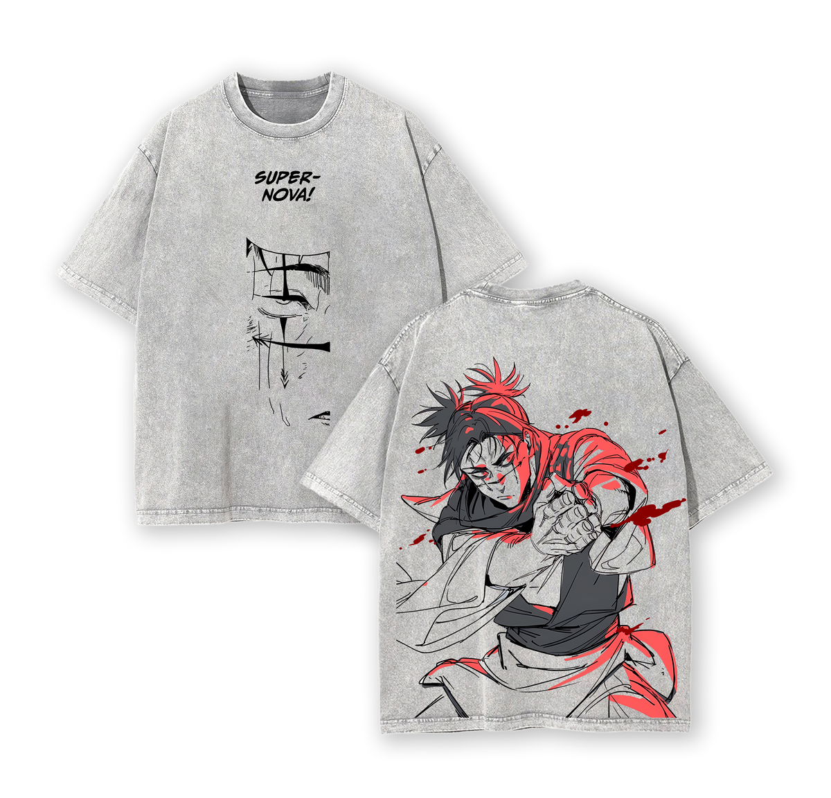 Choso - Jujutsu Kaisen Anime Double Printed Vintage Washed Tee