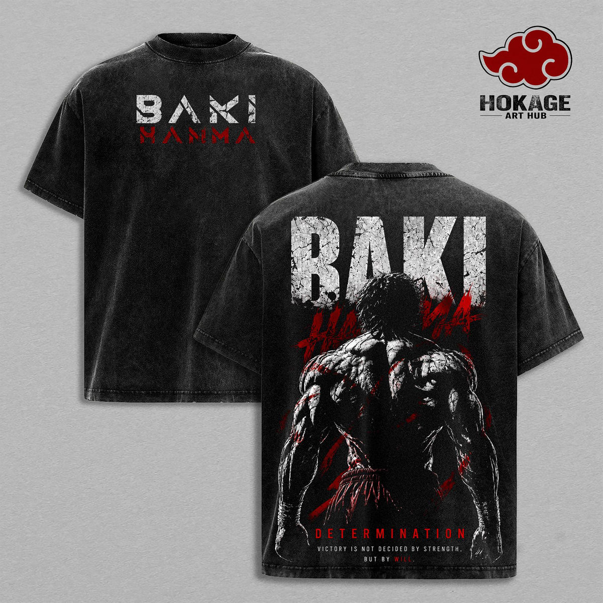 Baki Hanma Washed Gym Tee