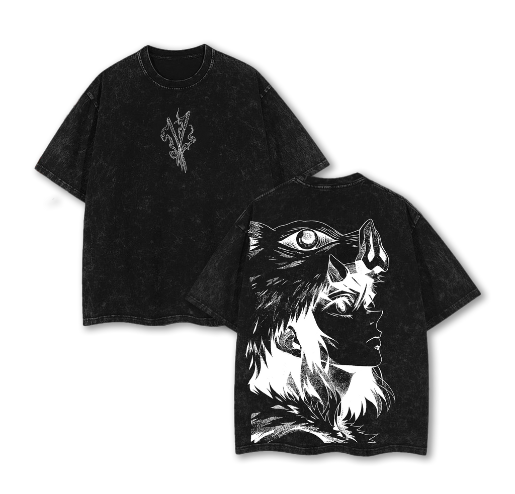 Inosuke Demon Slayer Anime Vintage Washed Tee