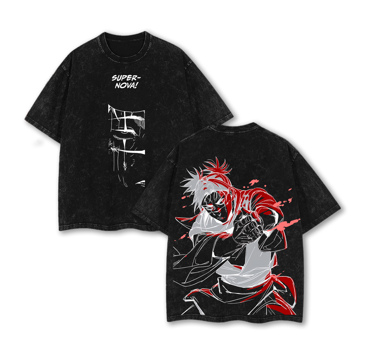 Choso - Jujutsu Kaisen Anime Double Printed Vintage Washed Tee