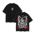Vintage Levi Bandaged Face Tee, Attack on Titan Distressed Oversized T-Shirt
