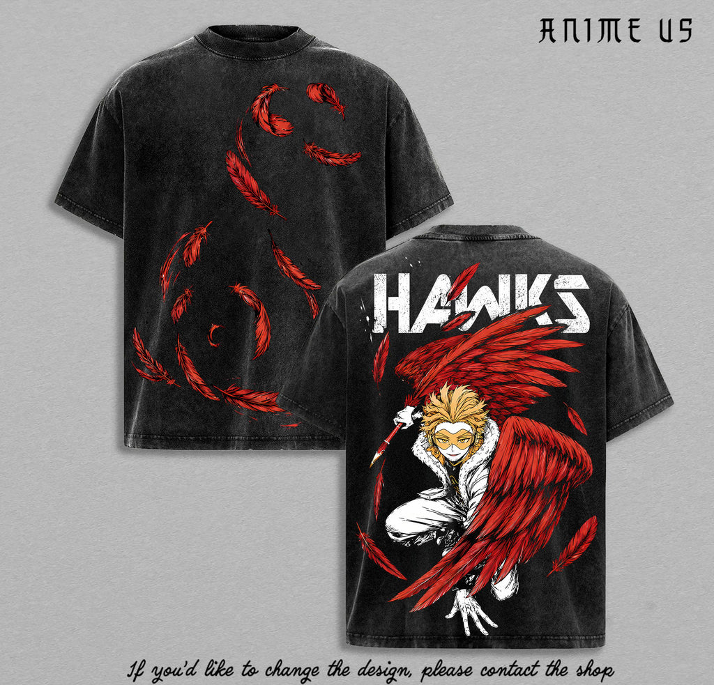 Hawks Keigo Takami My Hero Academia Anime Vintage Washed Tee