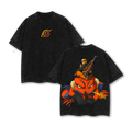 Nanadaime Hokage Naruto x Gamakichi Anime Double Printed Vintage Washed Tee