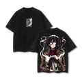 Mikasa Final Farewell Washed Tee | Attack on Titan Anime Double Printed Shirt