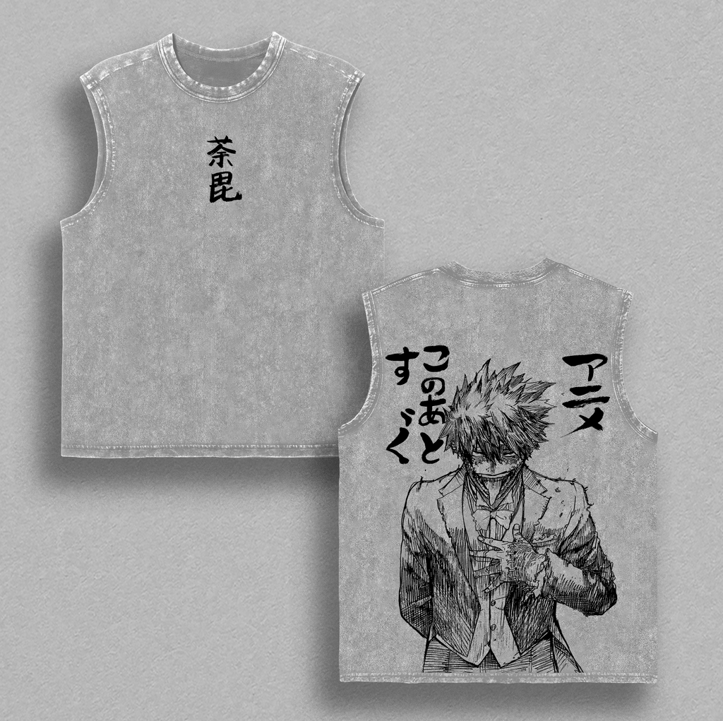 Dabi Touya Todoroki Blueflame My Hero Academia Anime Vintage Washed Tee