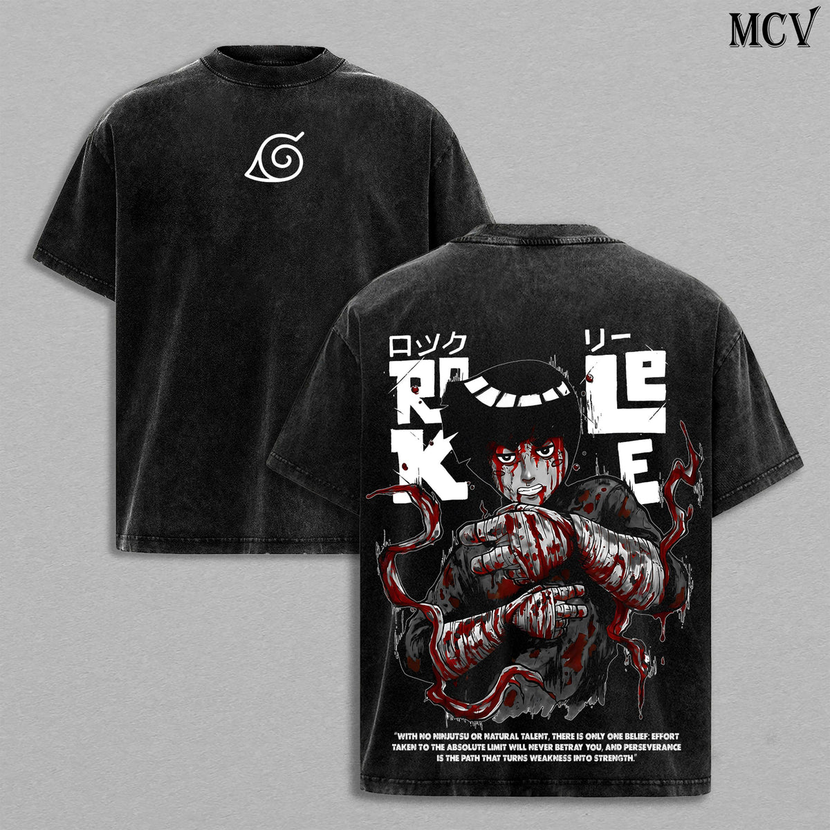Rock Lee Naruto Anime Vintage Washed Tee