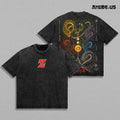 Kakarot Calling Eternal Dragon Vintage Washed T-Shirt Seven Wish Dragons Anime Graphic Oversized Heavy Cotton Streetwear Manga Fan Gift