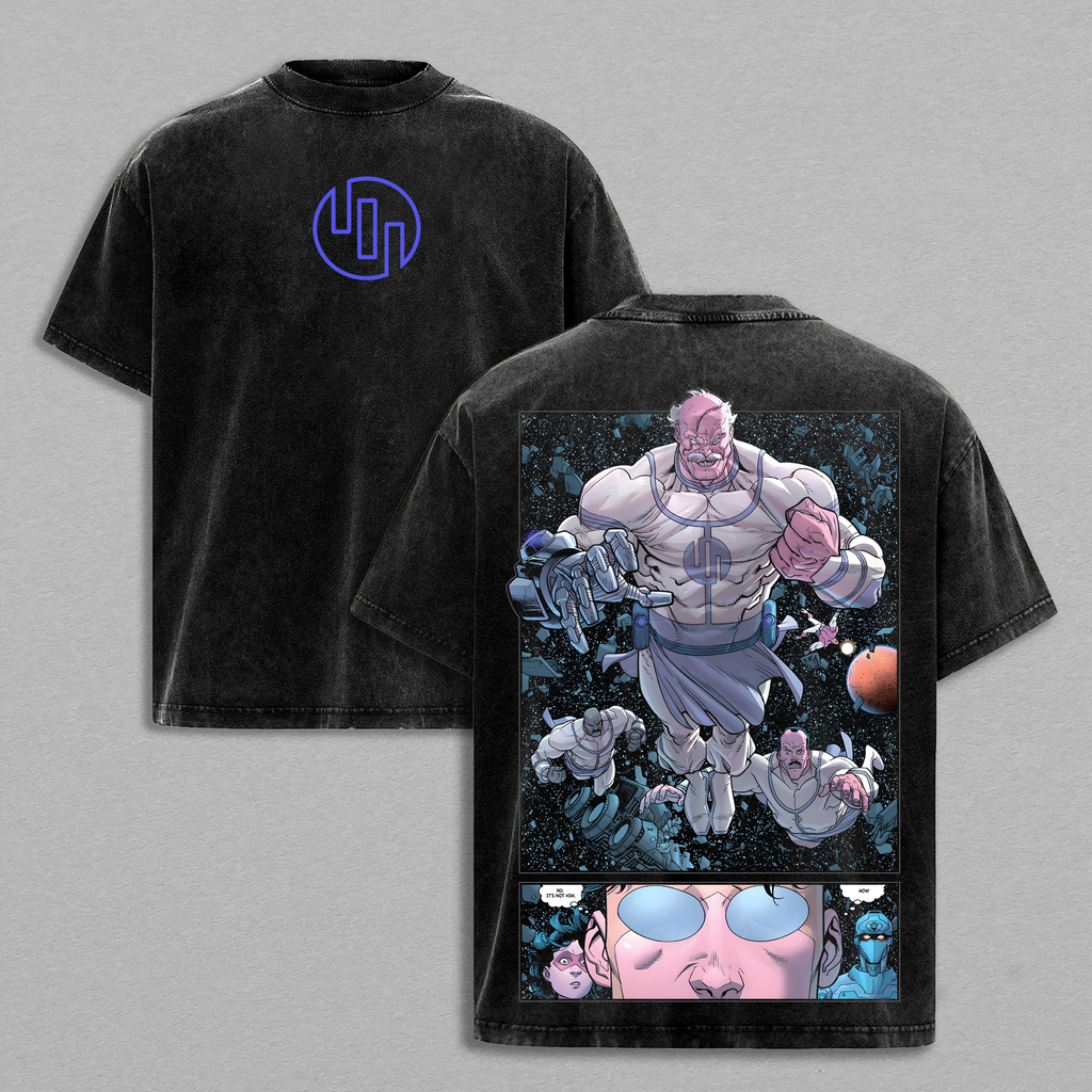 Retro Limited Invincible Viltrumite Movie Graphic Tee, Mark Grayson Omni Man Conquest Cotton Shirt, Unisex Oversized Tshirt Menswear Top