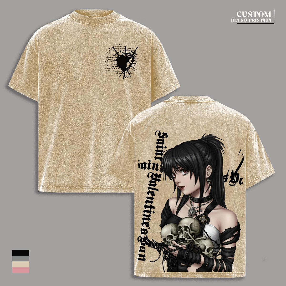 Misa Amane Death Note Dark Anime Vintage Washed Tee