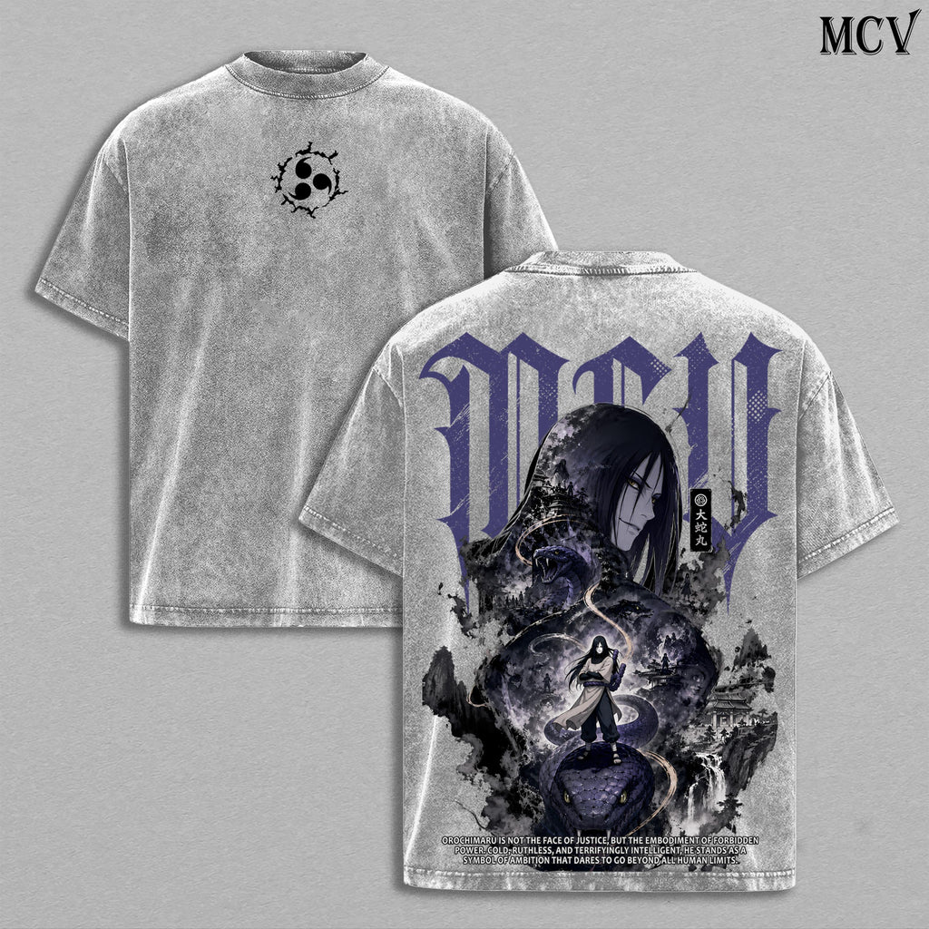 Orochimaru Naruto Snake Sannin Anime Vintage Washed Tee