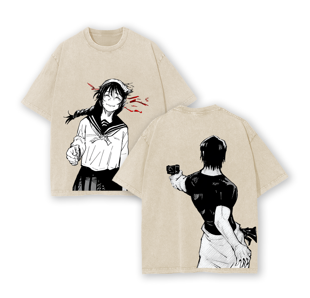 Toji & Amanai Jujutsu Kaisen Anime T-shirt