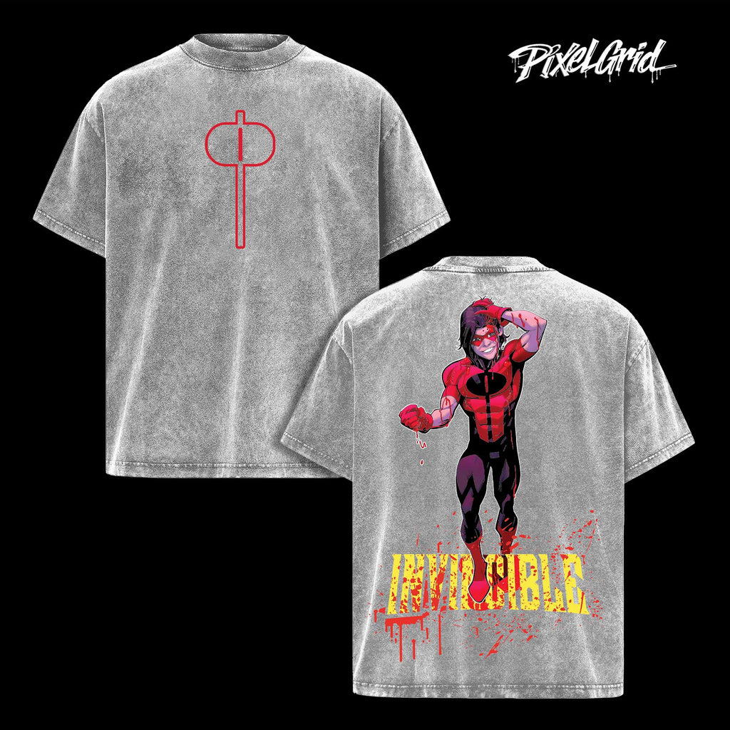 Oliver Grayson Kid Omni-Man Invincible Anime Vintage Washed Tee