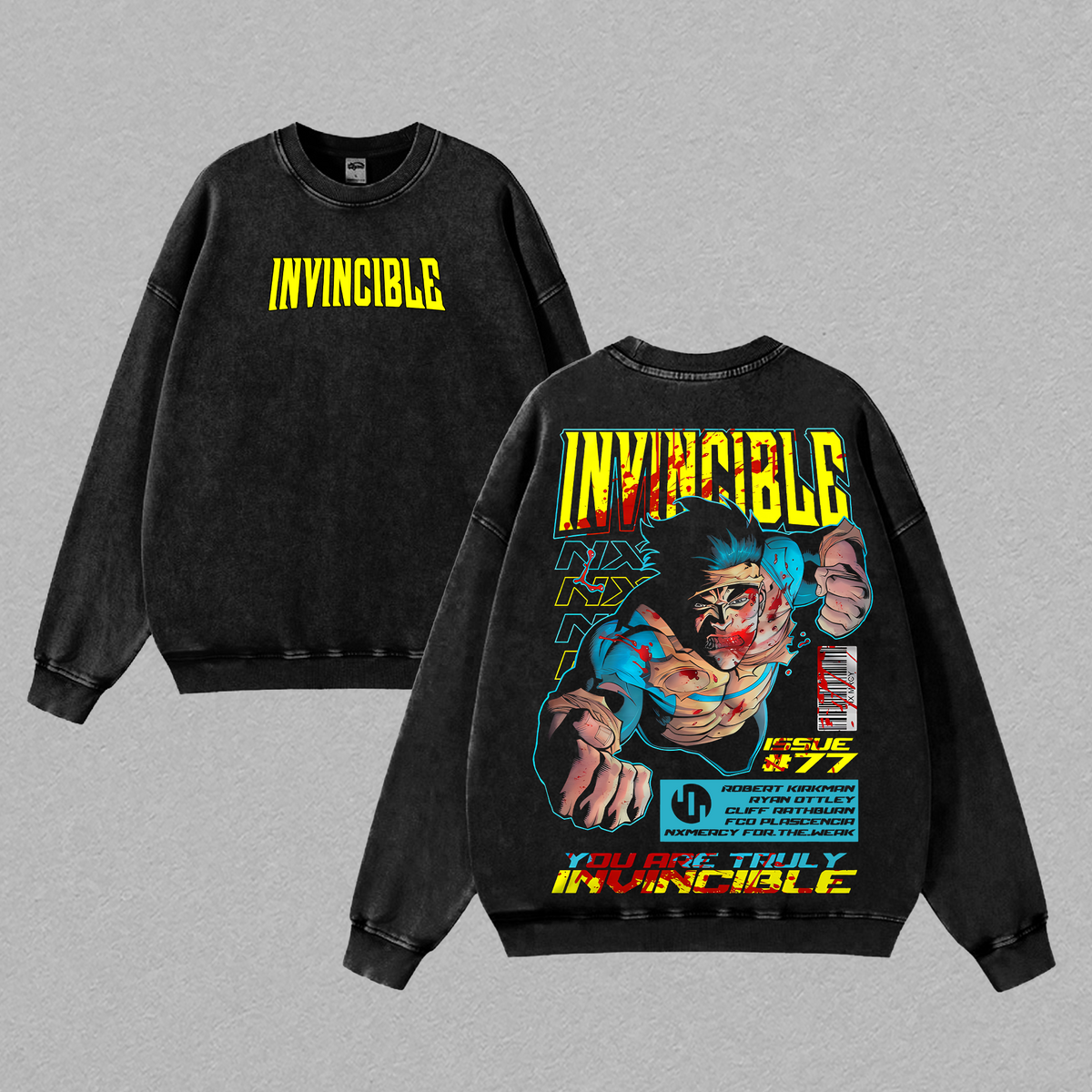 Invincible War Washed Tshirt, Comics Wash T-Shirt, TV Show Comics Washed T-shirt Heavyweight Cotton, Unisex Shirt Streetwear graphic tshirt Menswear