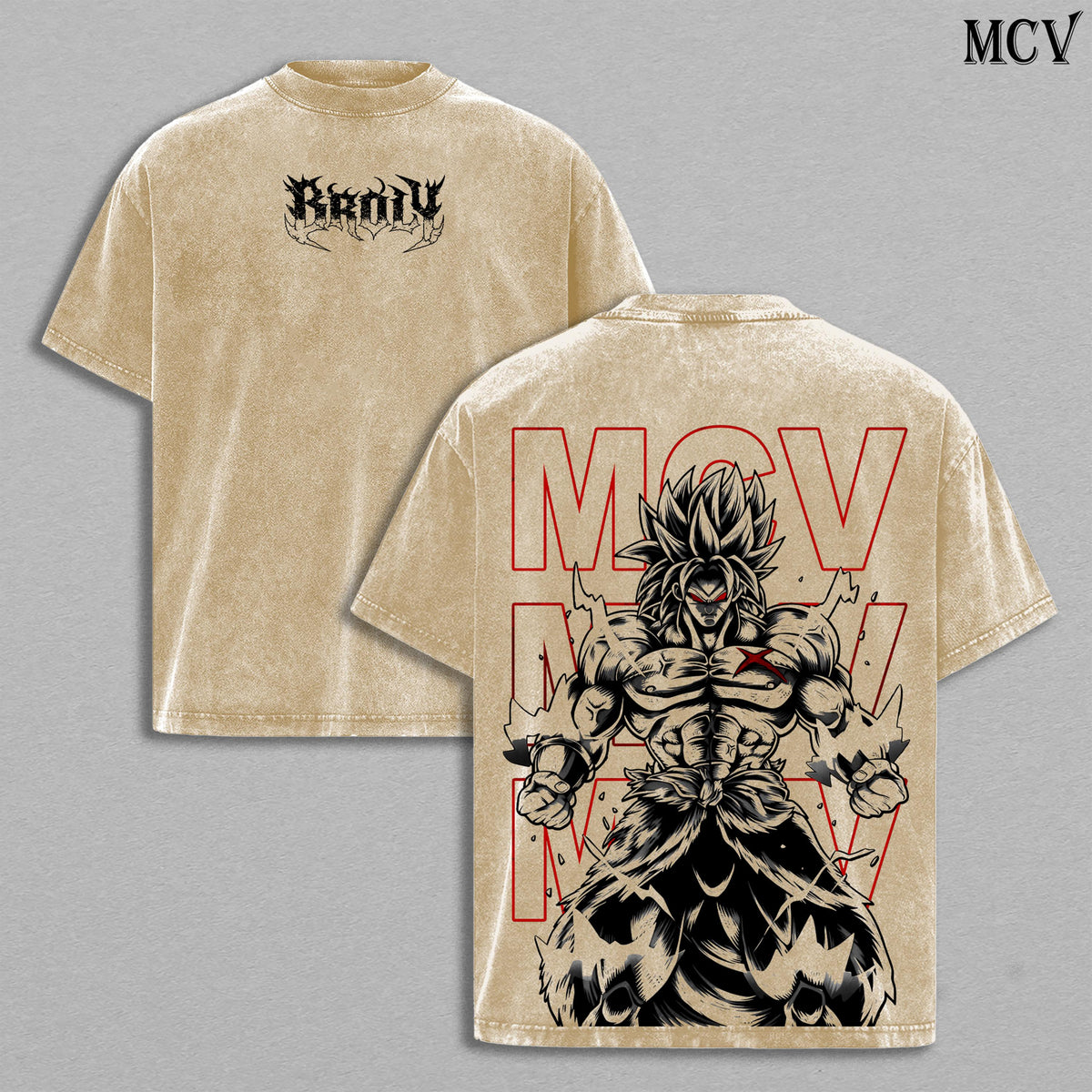 Broly DBZ Legendary Super Saiyan Anime Vintage Washed Tee