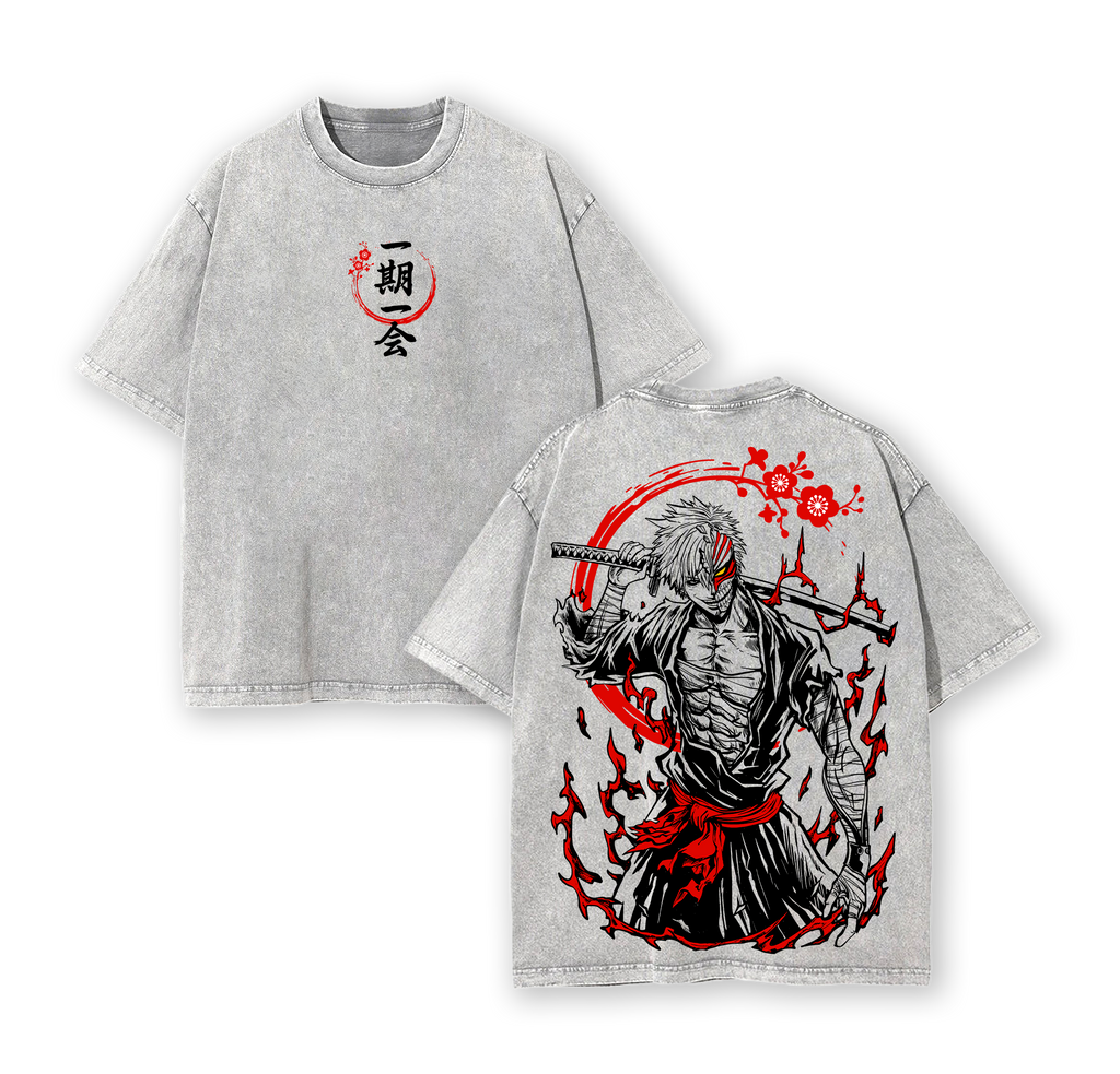 Ichigo Kurosaki Bankai T-shirt - Bleach Anime Vintage Washed Graphic Tee