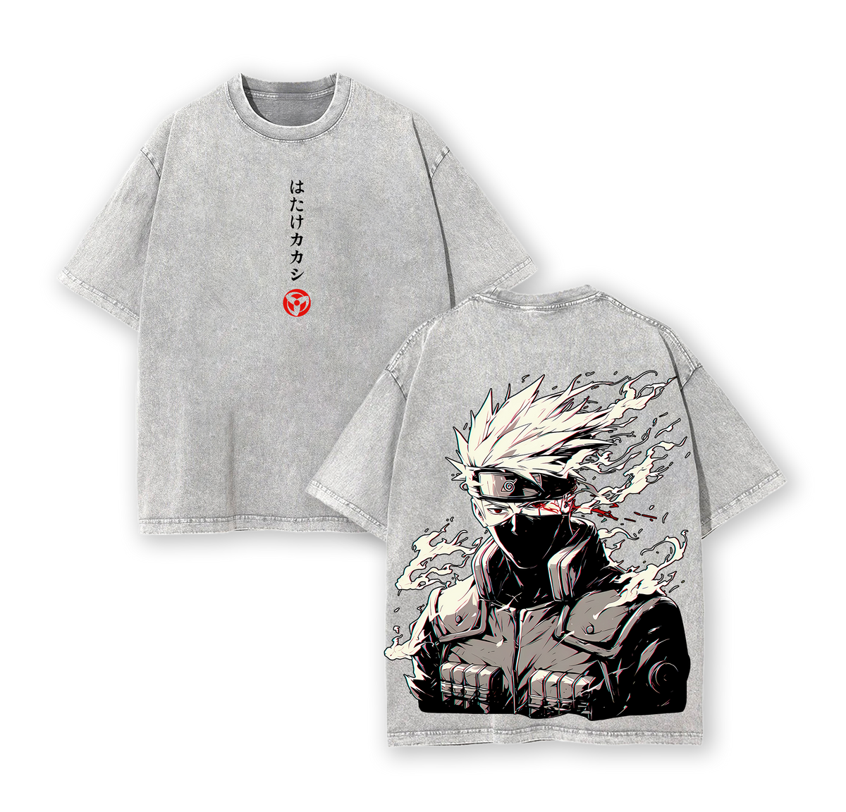 Kakashi Vintage Oversized T-Shirt 2025 – Retro Washed Anime Tee