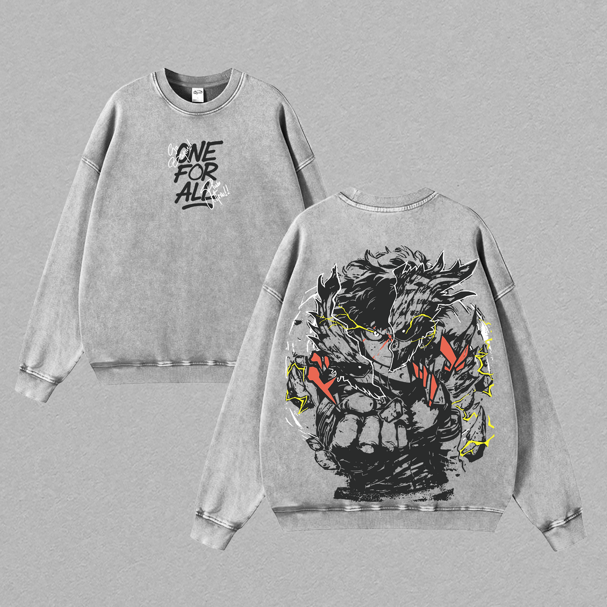 Izuku Midoriya One For All My Hero Academia Anime Vintage Washed Tee