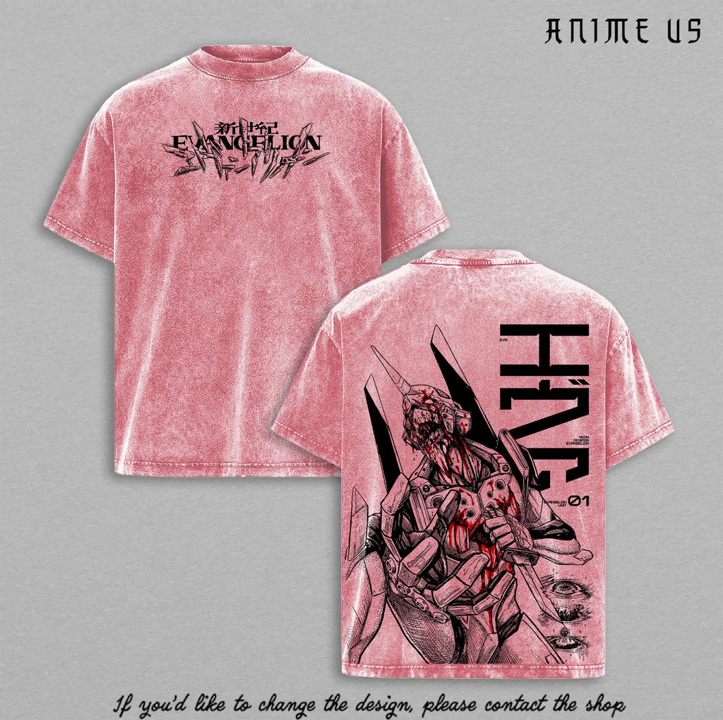 Neon Genesis Evangelion EVA Unit 01 Anime Vintage Washed Tee