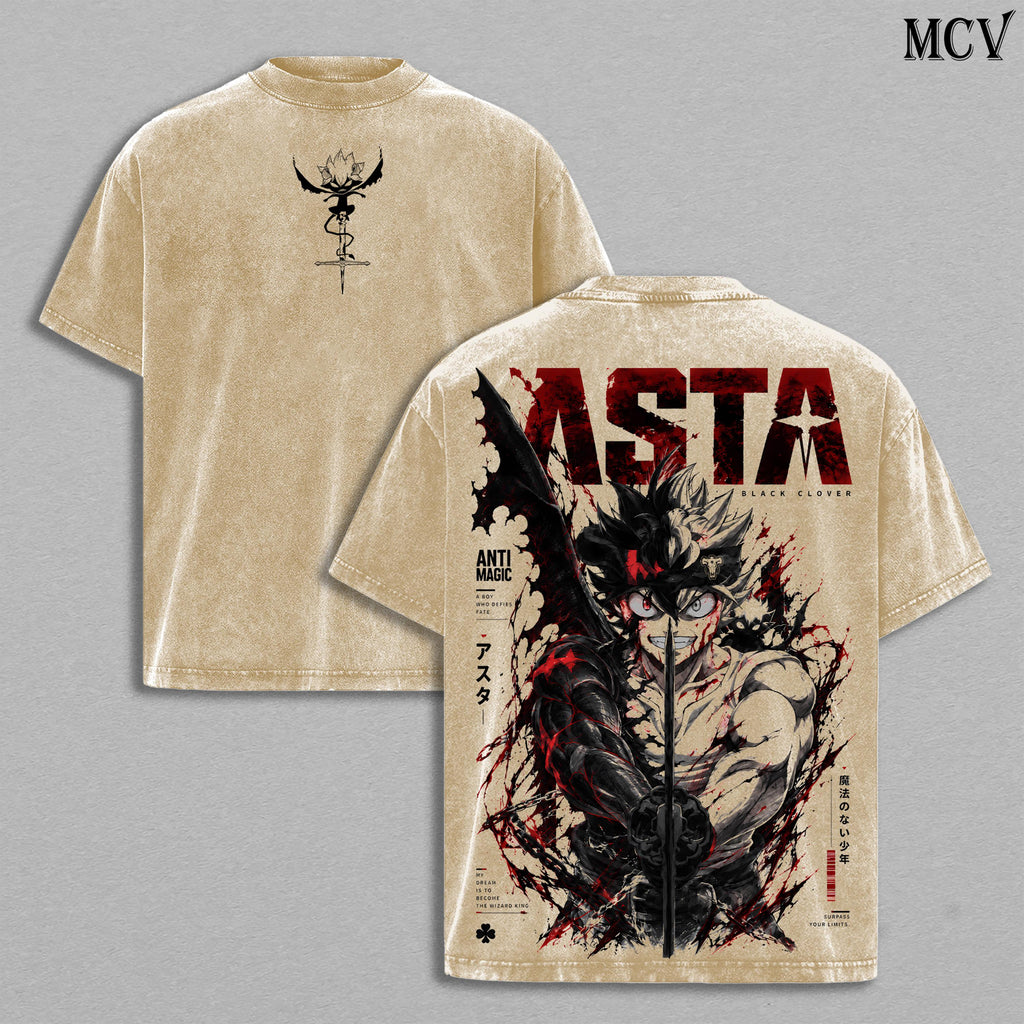 Asta Black Clover Season 2 2026 Anime Vintage Washed Tee