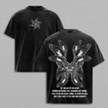 Seraphim Angel Set Ablaze by His Glory Christian Vintage Washed Tee