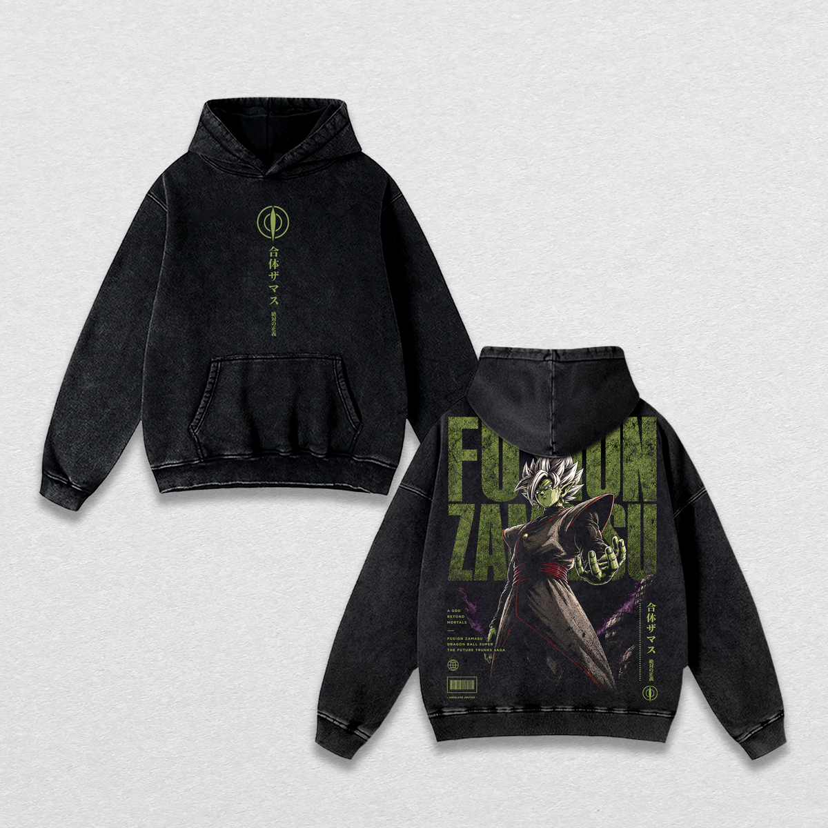 Fusion Zamasu DBS Anime Vintage Washed Tee