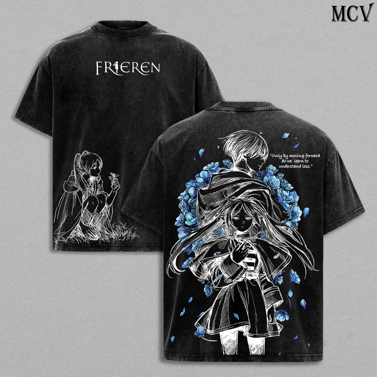 Frieren Fern Himmel Beyond Journey’s End Anime Vintage Washed Tee