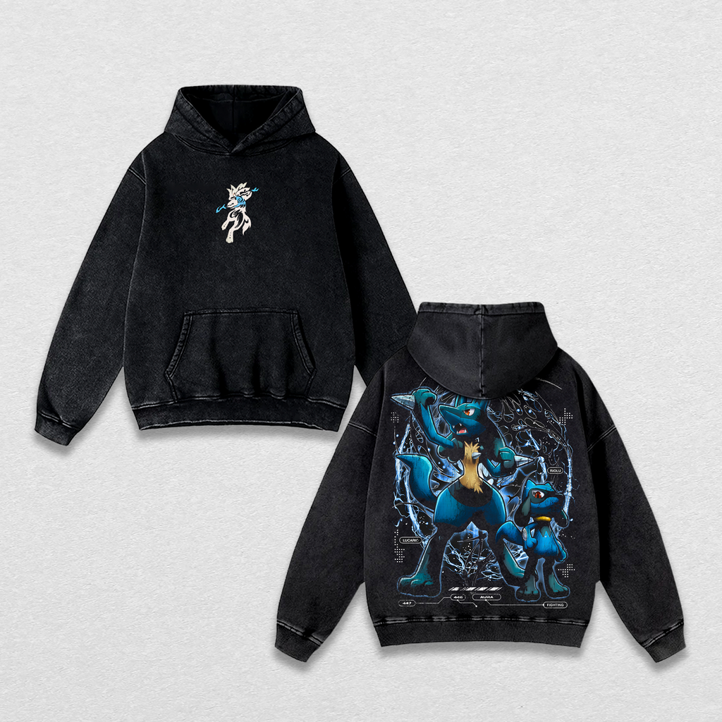 Lucario Pokemon Anime Vintage Washed Tee
