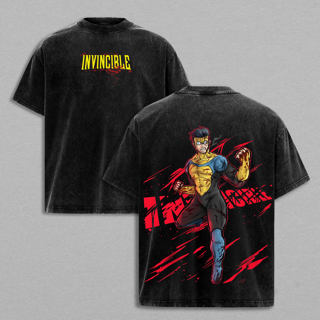 Invincible Mark Grayson Superhero Vintage Washed Tee