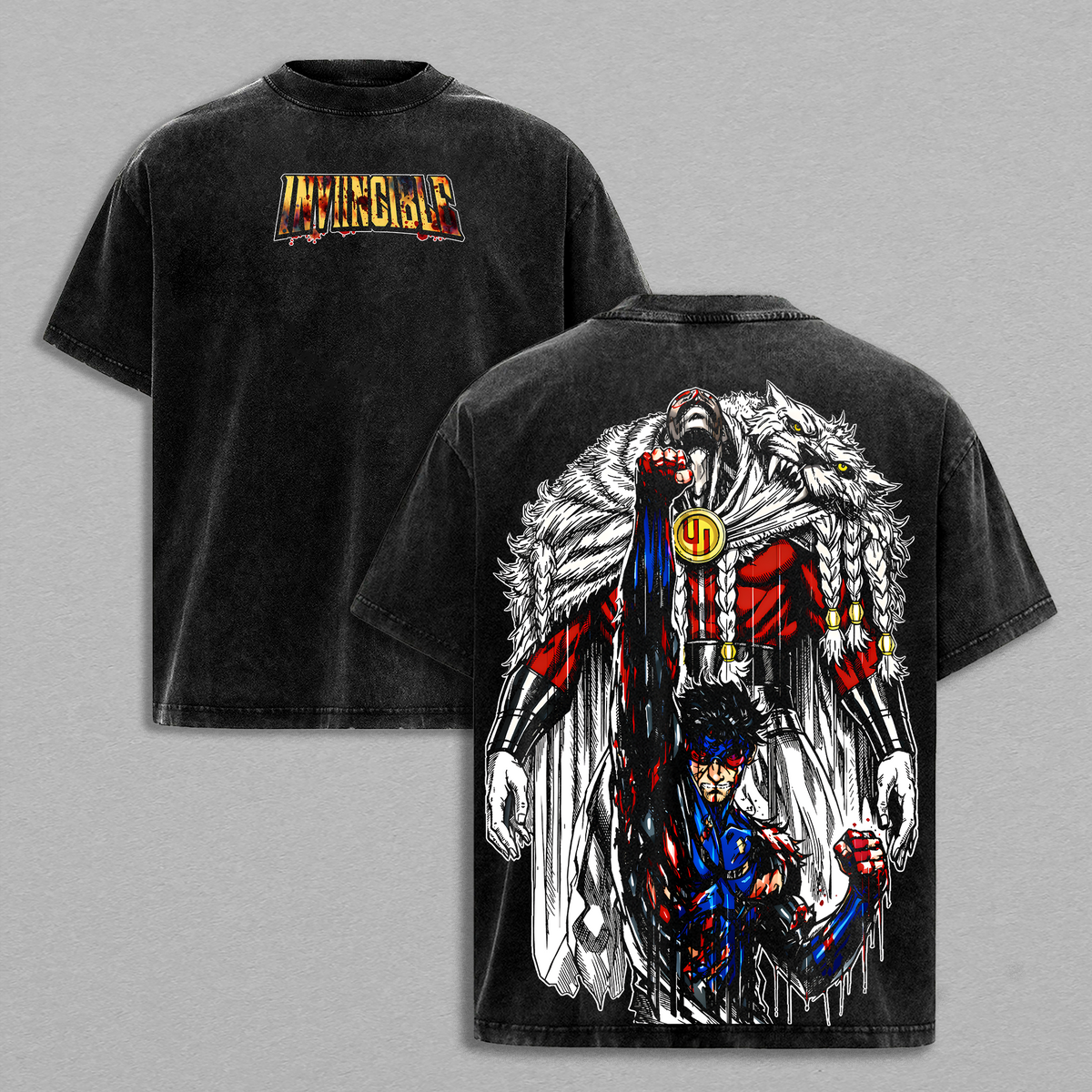 Invincible Thragg vs Mark Grayson Vintage Washed Tee