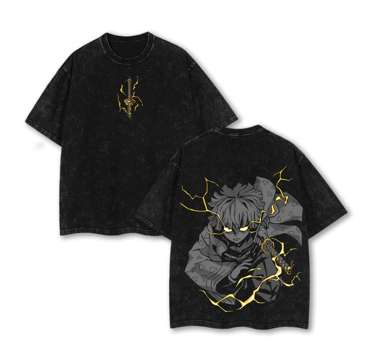 ''Thunder Flash'' Zenitsu Agatsuma - Demon Slayer: Kimetsu No Yaiba Anime Wahed T-Shirt