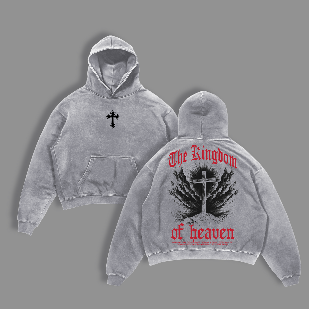 The Kingdom of Heaven Cross Christian Vintage Washed Tee