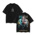 Retro Heavy Limited Himejima Gyoumei - Demon Slayer Anime Double Printed Vintage Washed Tee