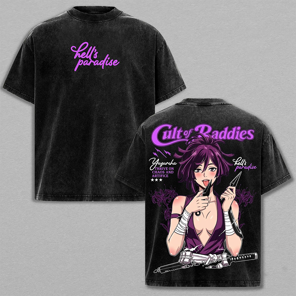 Yuzuriha Hell's Paradise Kunochi Assassin Anime Vintage Washed Tee