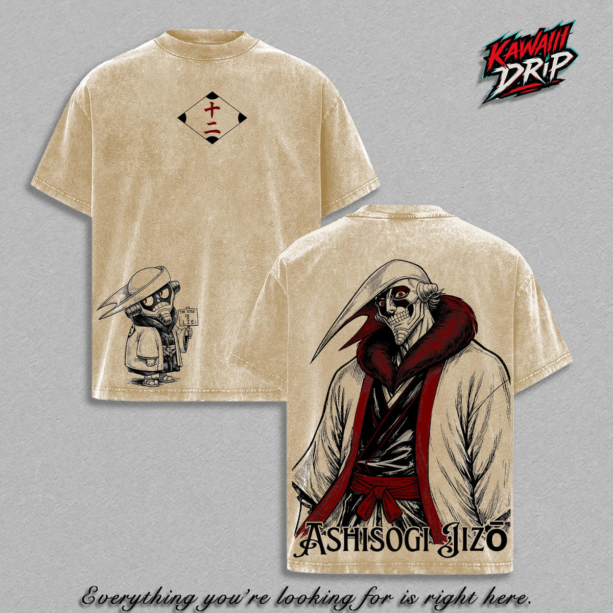 Ashisogi Jizo Mayuri Kurotsuchi Bleach Anime Vintage Washed Tee