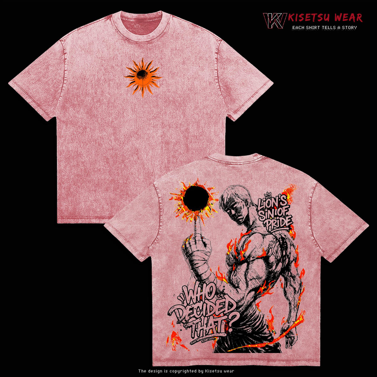 Escanor Seven Deadly Sins Lion Sin Of Pride Anime Vintage Washed Tee