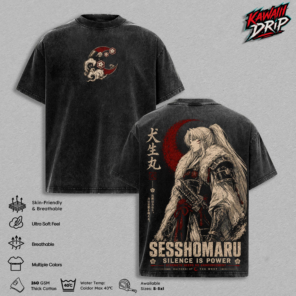 Sesshomaru Inuyasha Anime Vintage Washed Tee