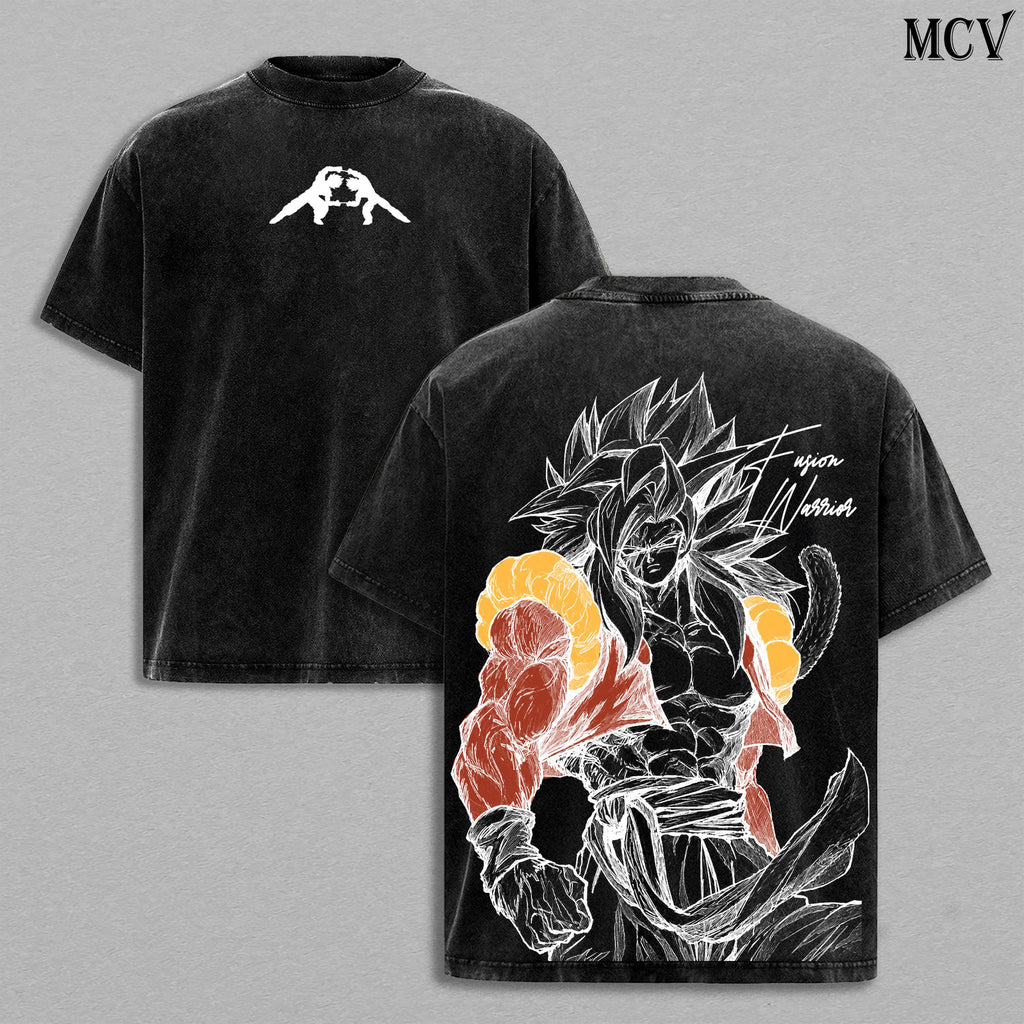 Gogeta DBZ SSJ4 Fusion Warrior Anime Vintage Washed Tee