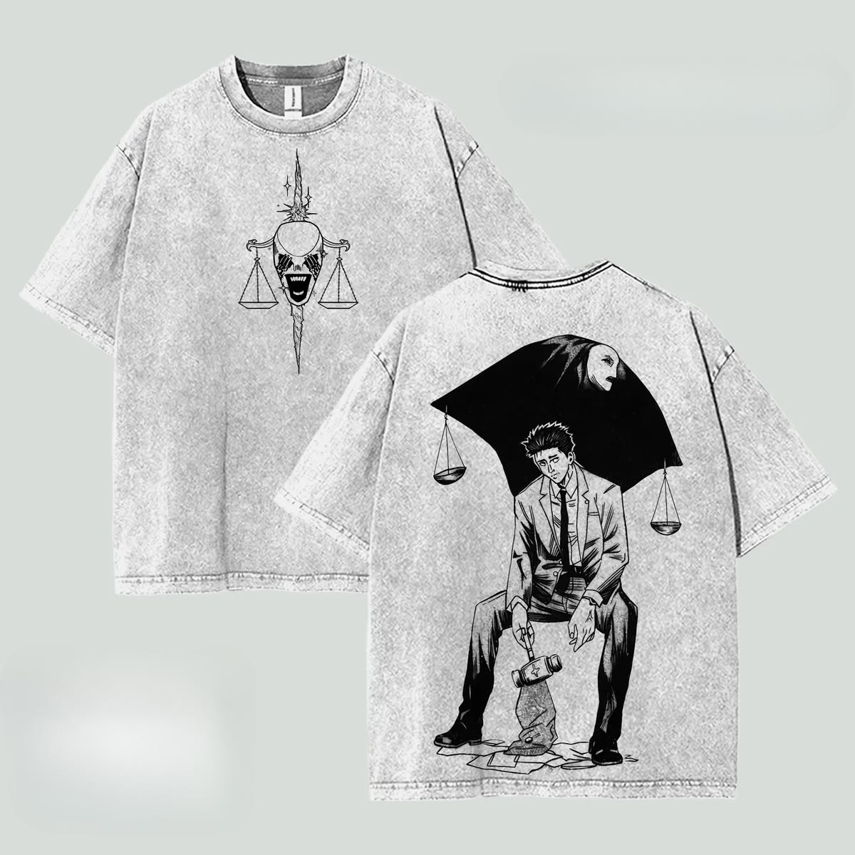 Anime Jujutsu Kaisen Y2k T-shirt Hiromi Higuruma Gewassen Oversized T-shirt