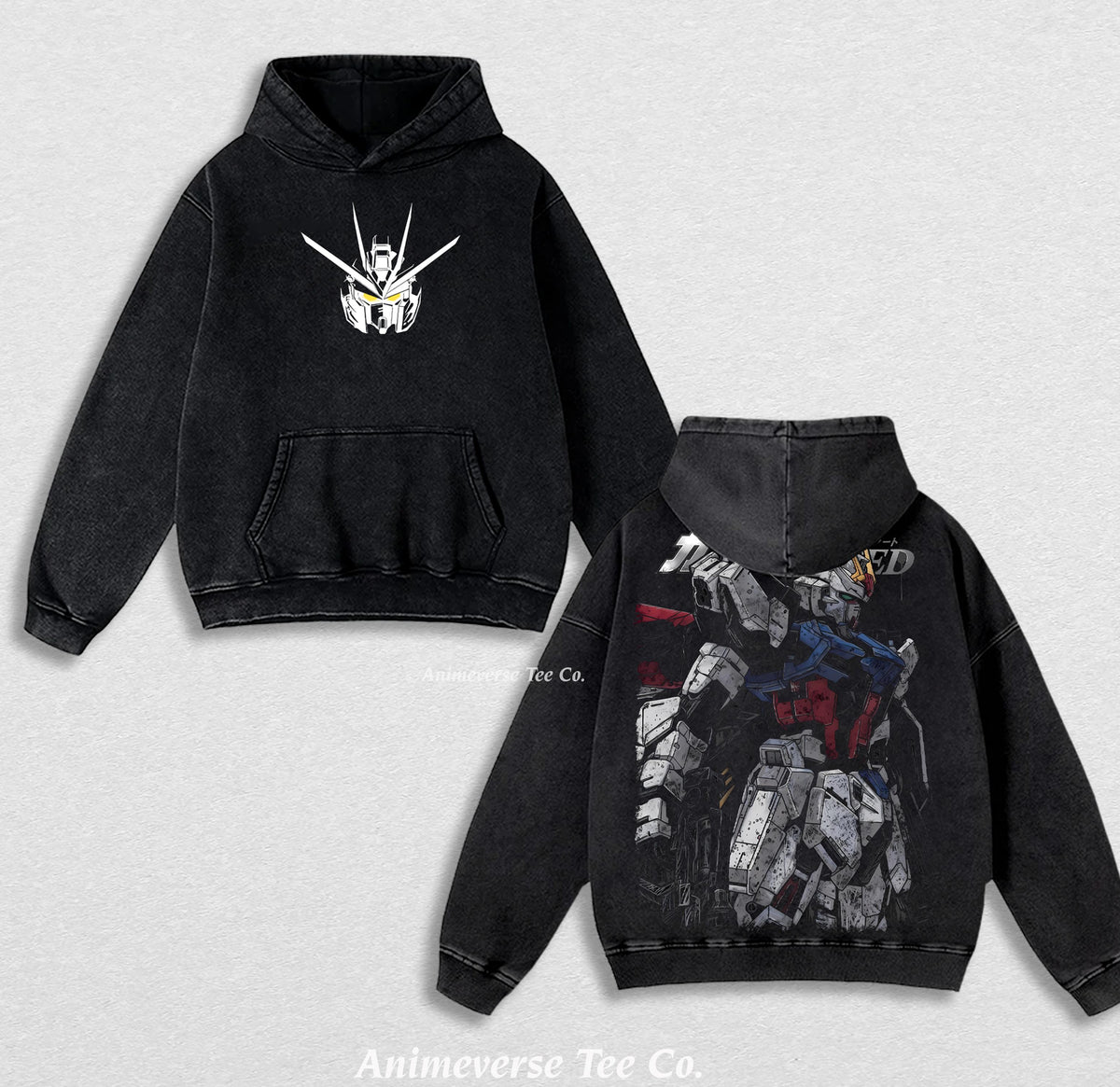 RX-78-2 Unicorn Barbatos Mobile Suit Gundam Anime Vintage Washed Tee